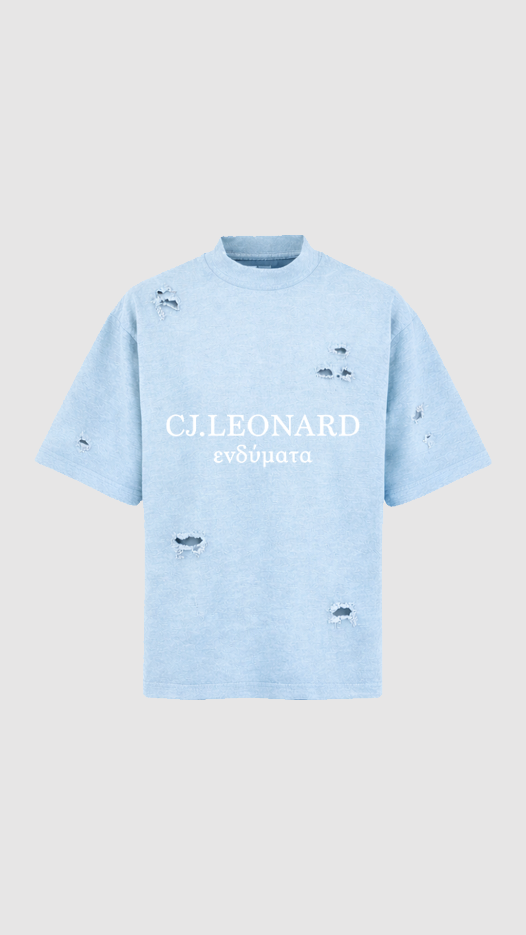 Baby Blue Signature Distressed Tee