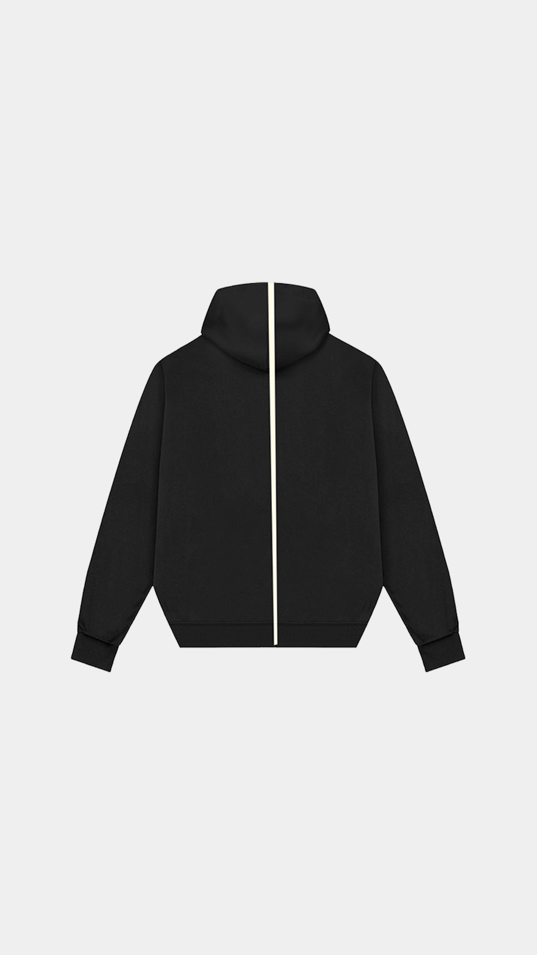 Black Open Arms Lined Hoodie