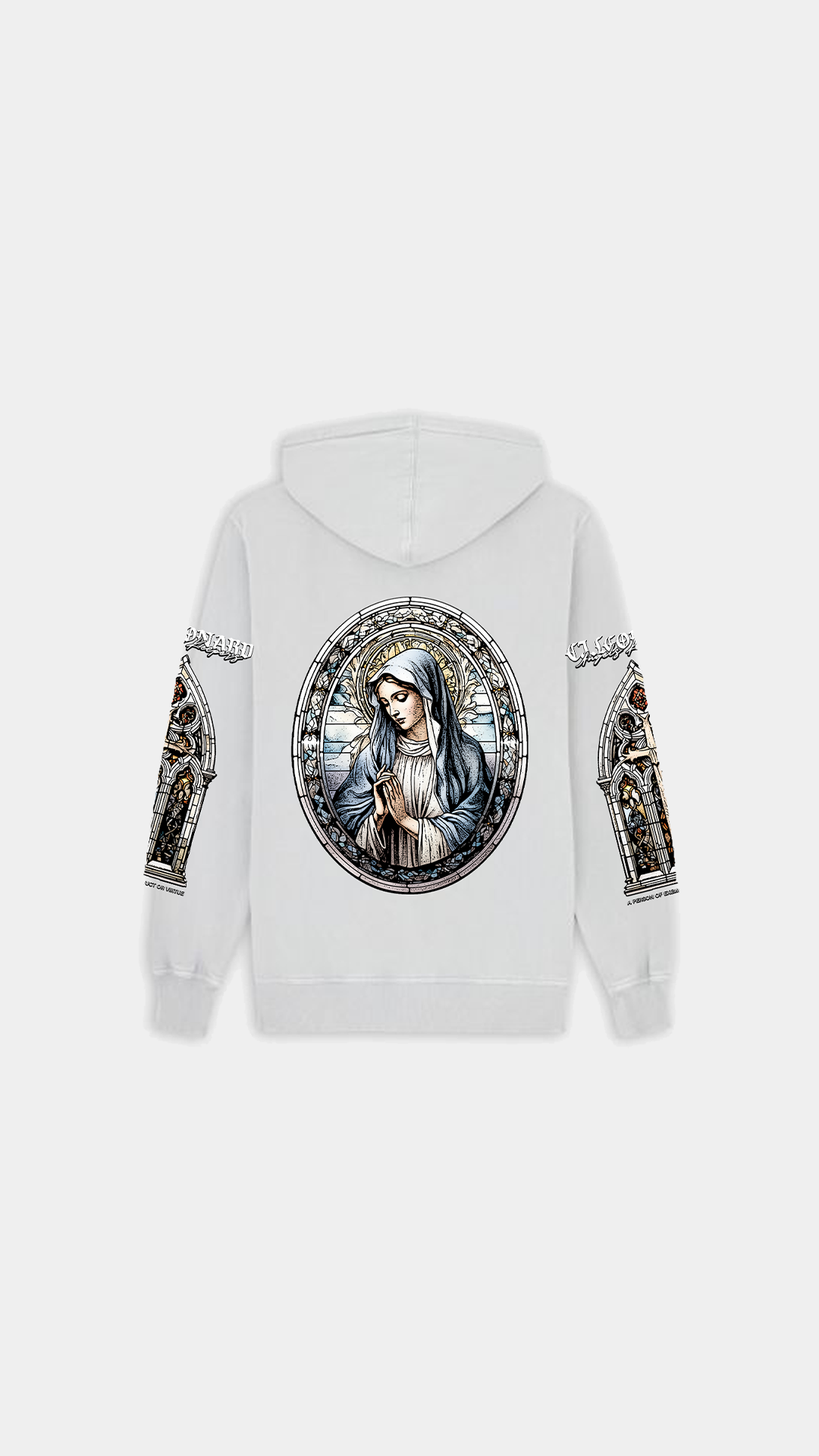 Grey Embroidery Angels Keepers Zip Hoodie (Ships Before December 15)
