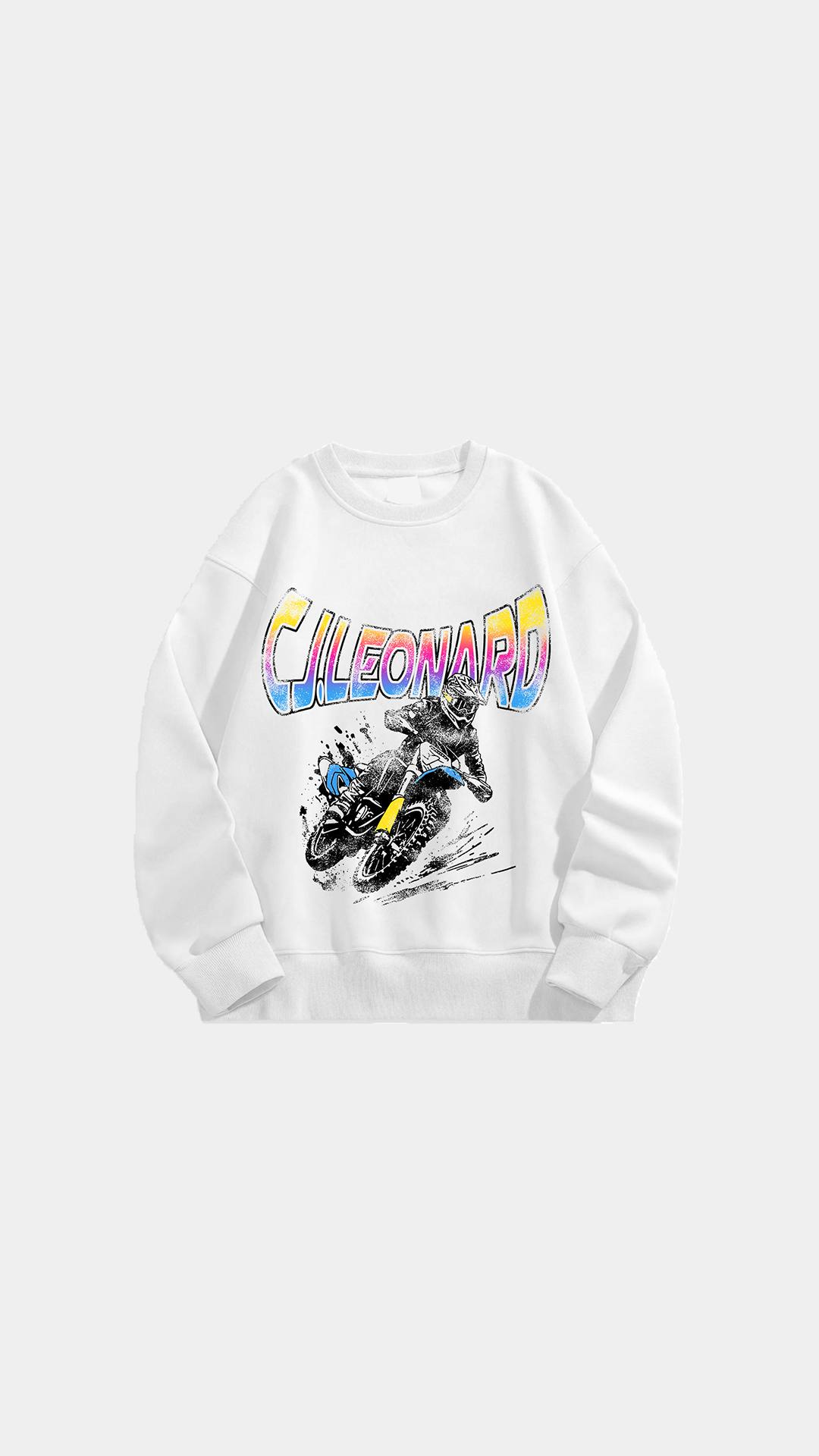 White Motor Cross Sweater