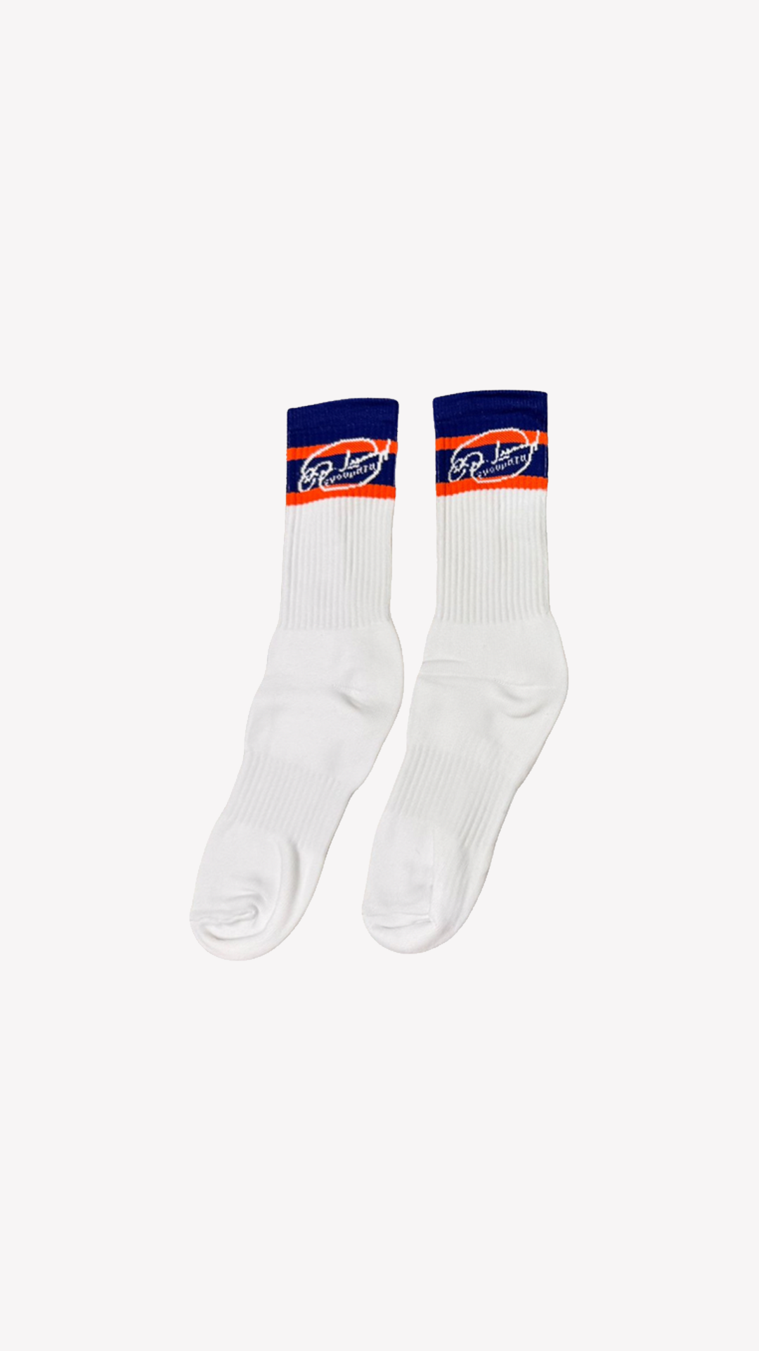 White Orange Blue Socks