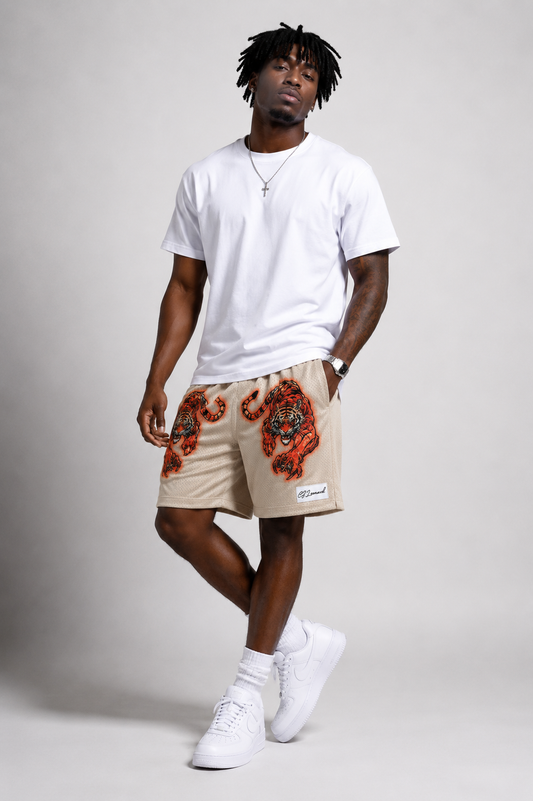 Tan Tiger Shorts