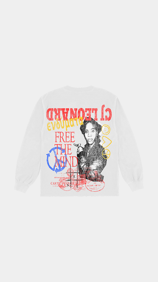 White Free The Mind Long Sleeve
