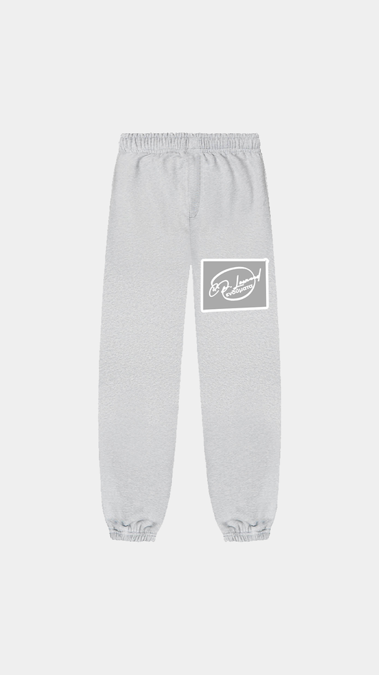 Grey Rubber Logo Sweat Pant
