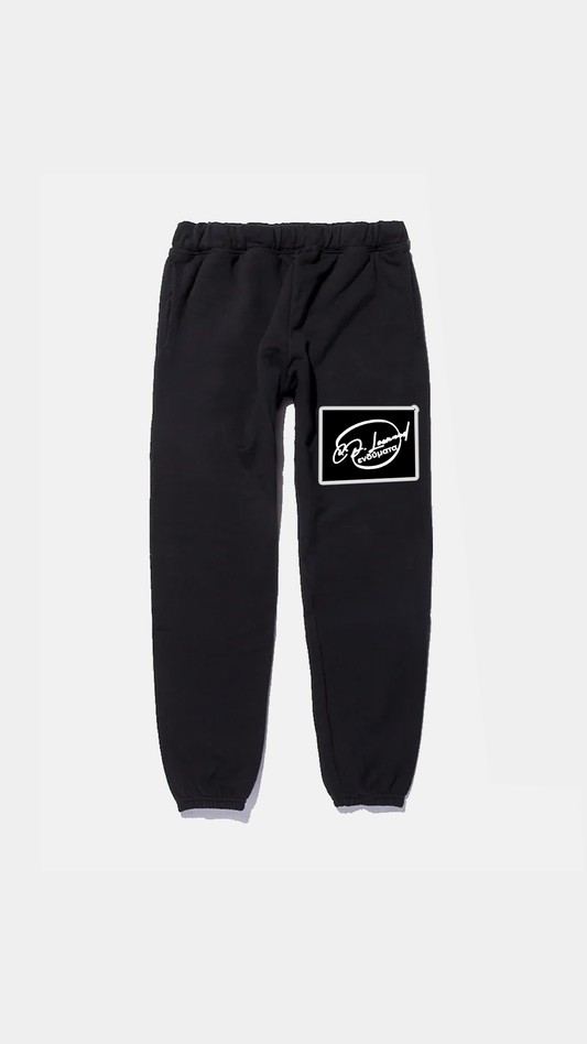 Black Rubber Logo Sweat Pant