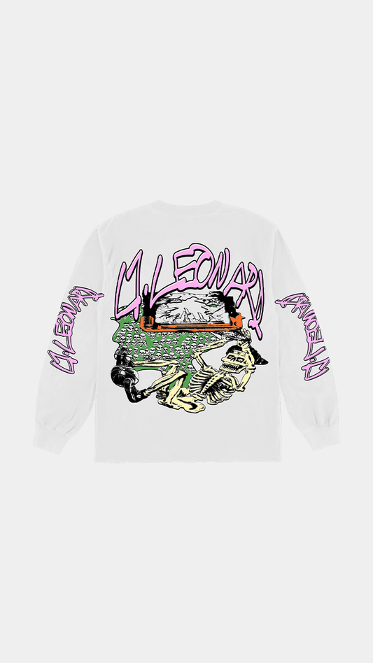 White Skeli Ball Long Sleeve