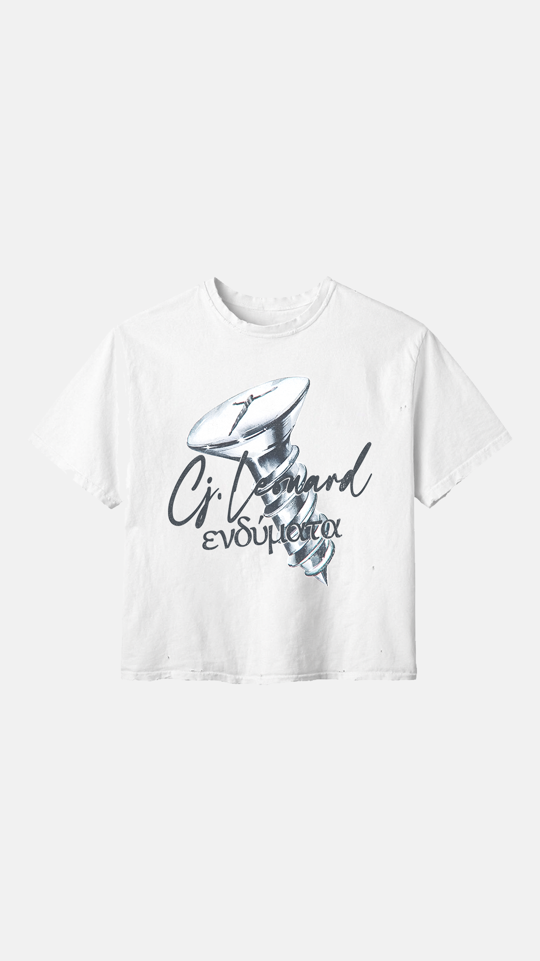 White Loose Screws Tee