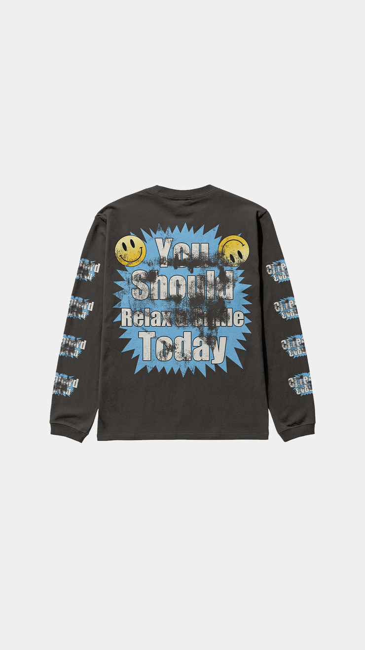 Black Smile Today Long Sleeved Tee