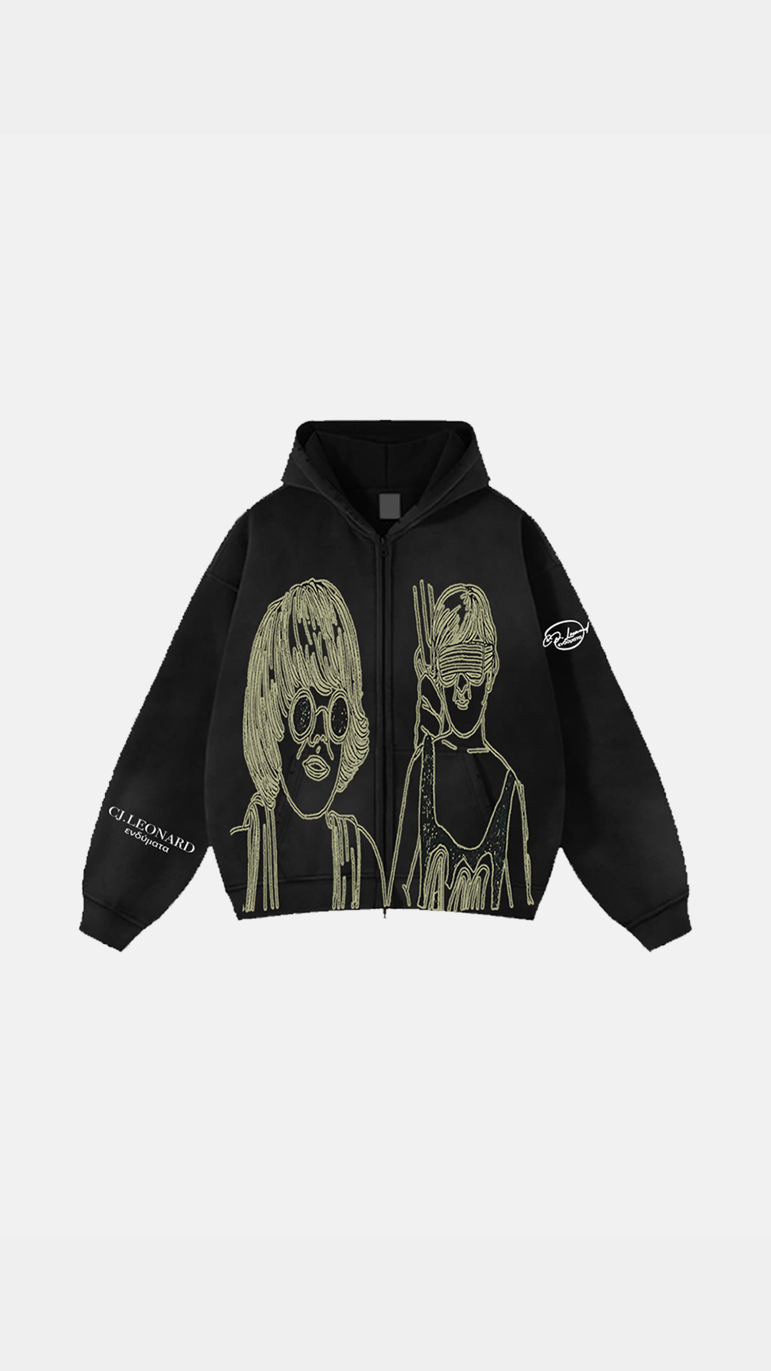 Black Drawing Hoodie