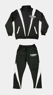Black/White Patched Signature Sweatsuit