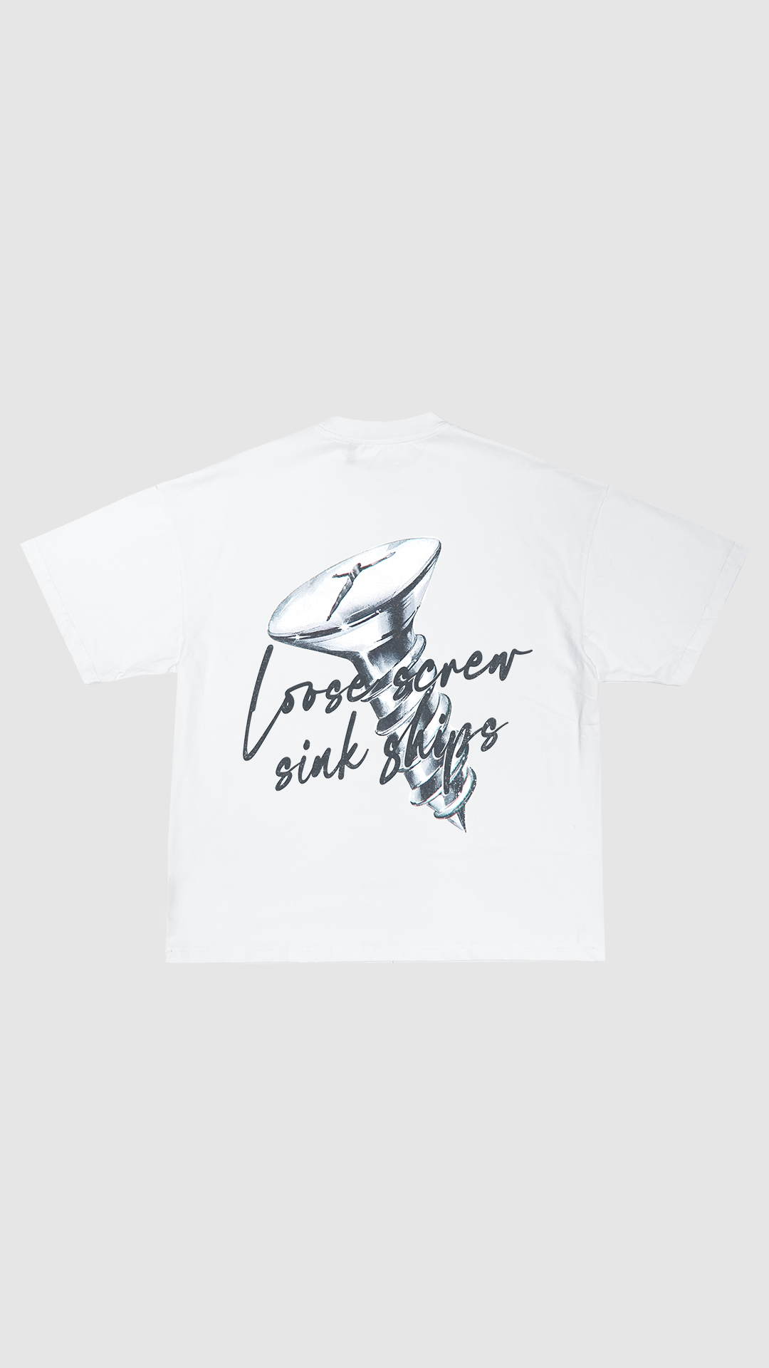 White Loose Screws Tee