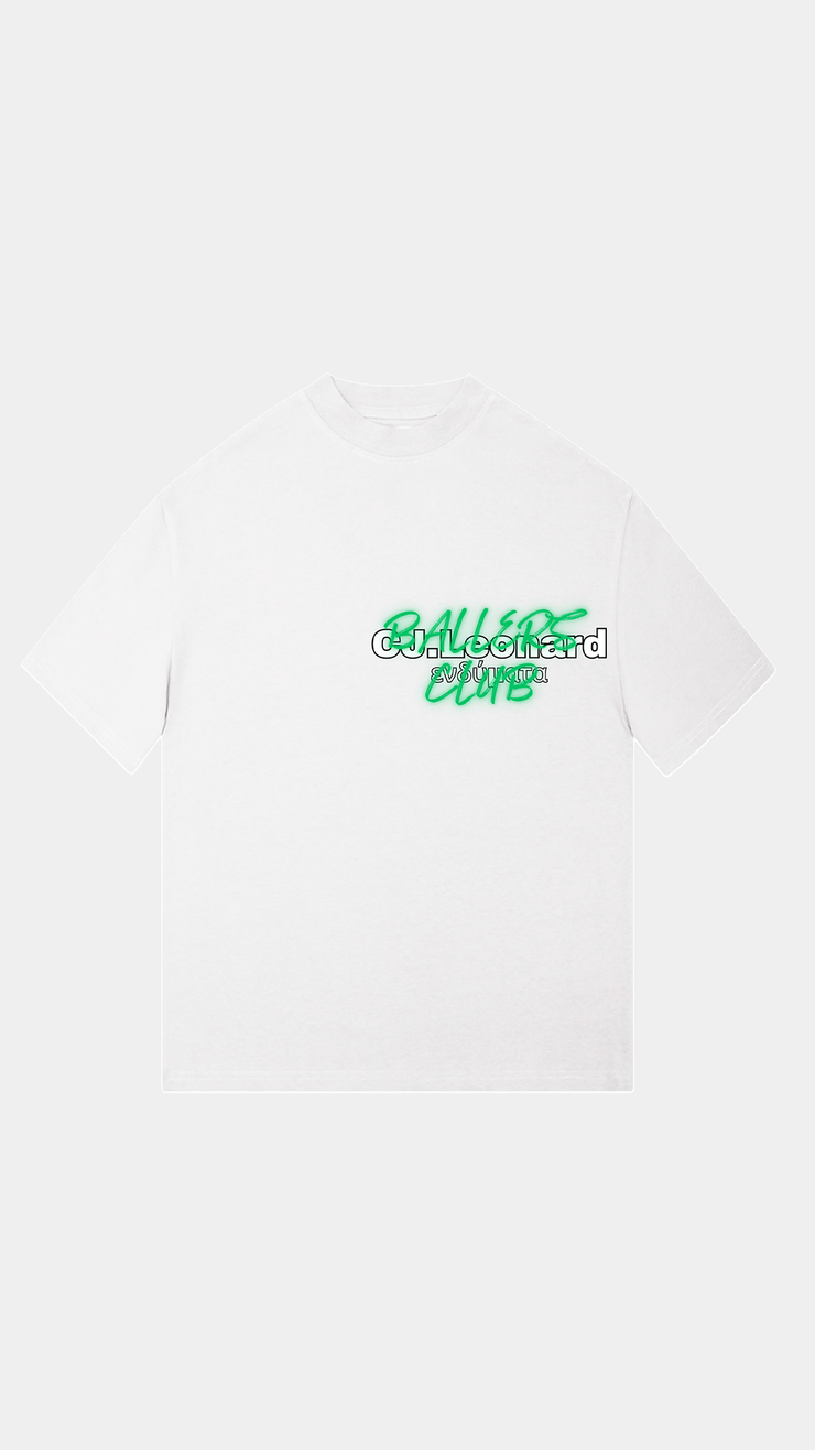 White Green"Ballers Club" Tee