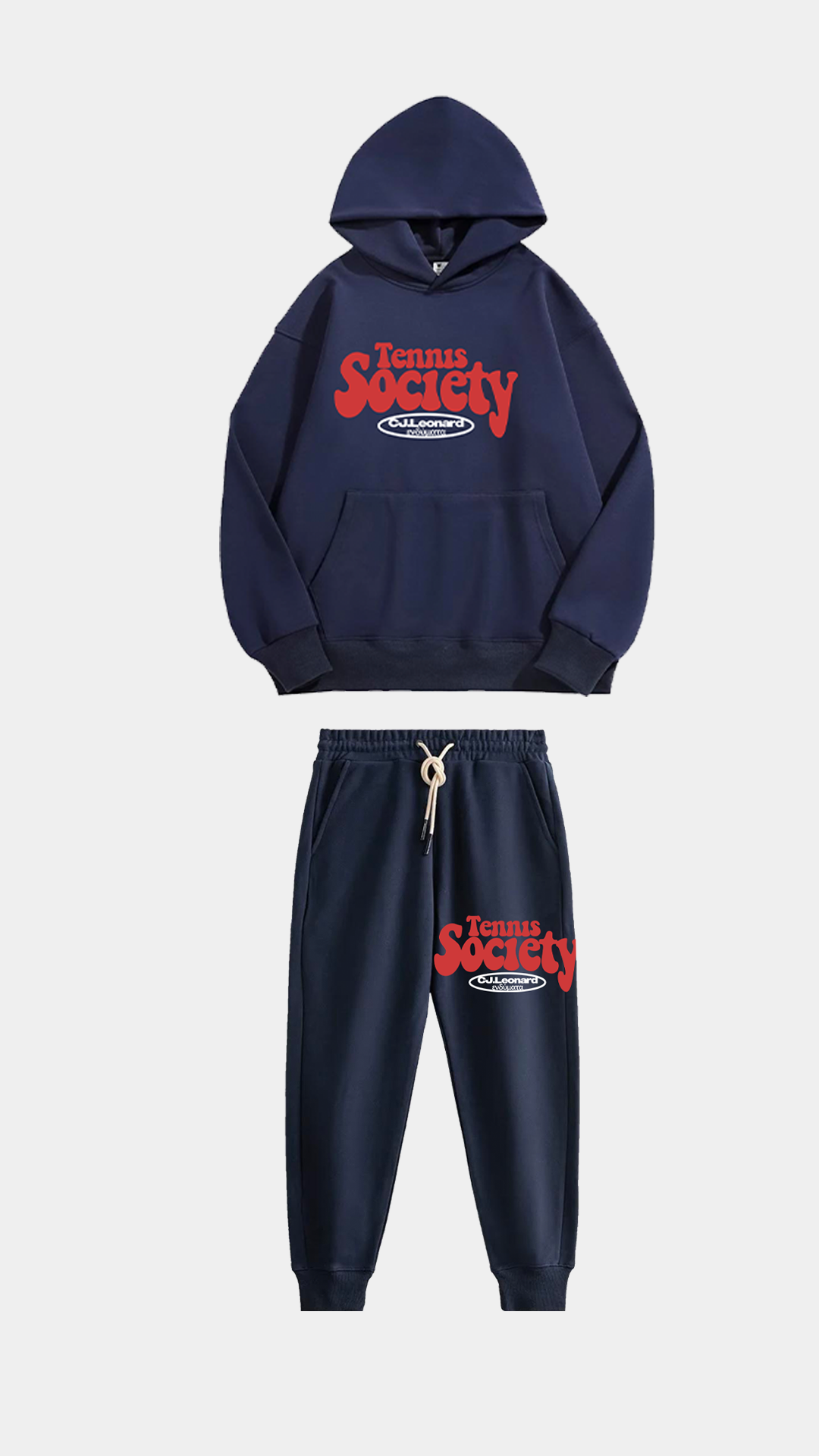 Navy Blue Tennis Society Sweatsuit