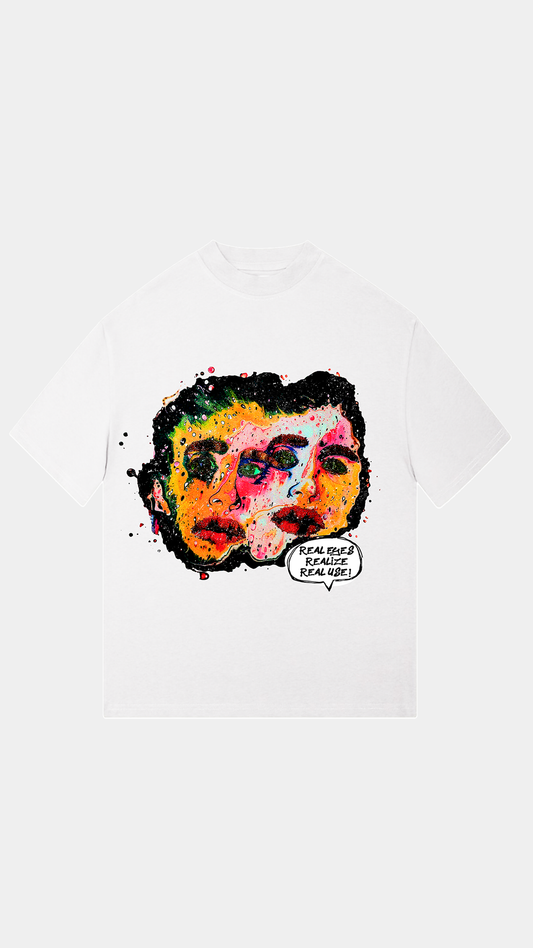 White Real Eyes Tee