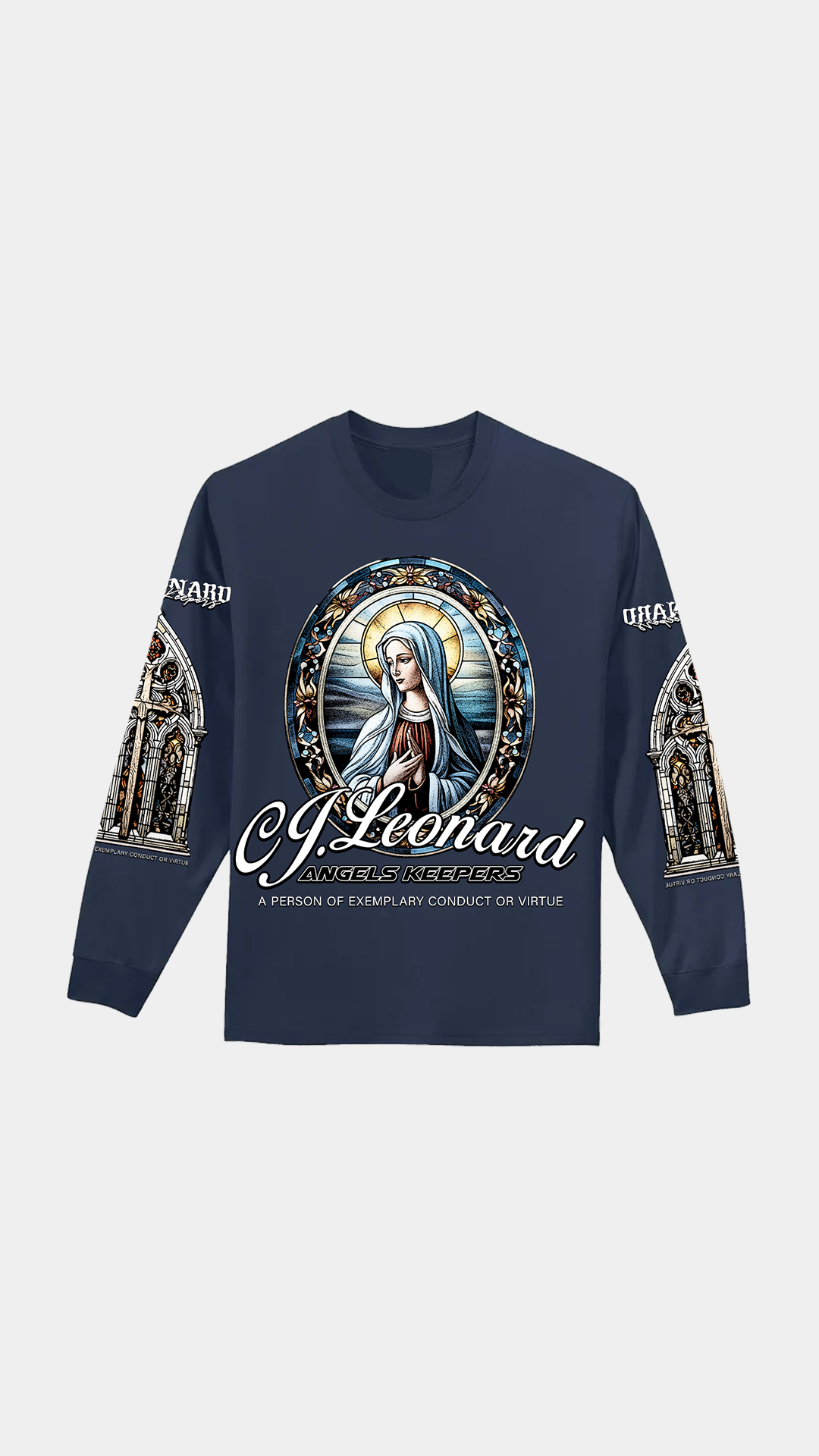 Navy Blue  Angels Keepers Long Sleeve Tee