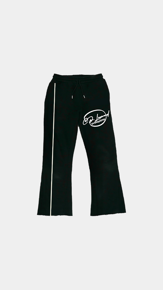 Black Lined Flare Pants