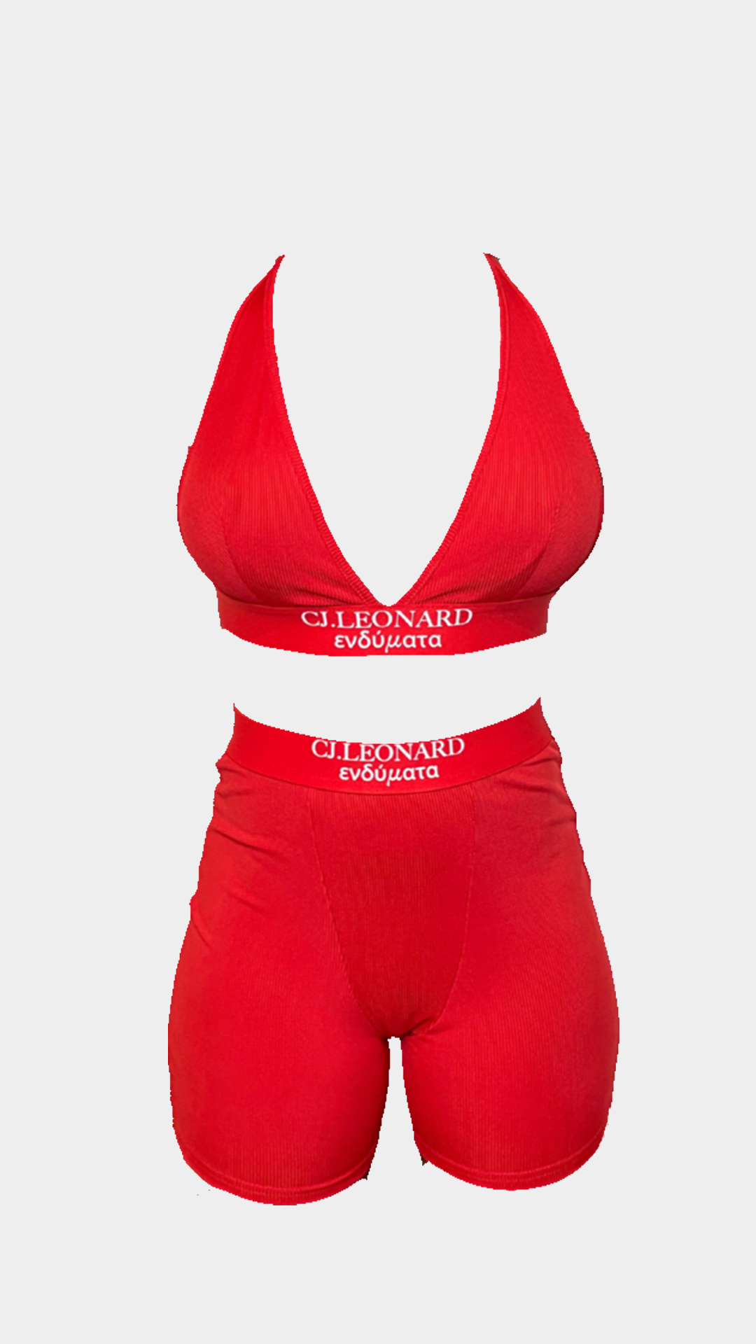 Red 2 Piece Set Bra/Shorts