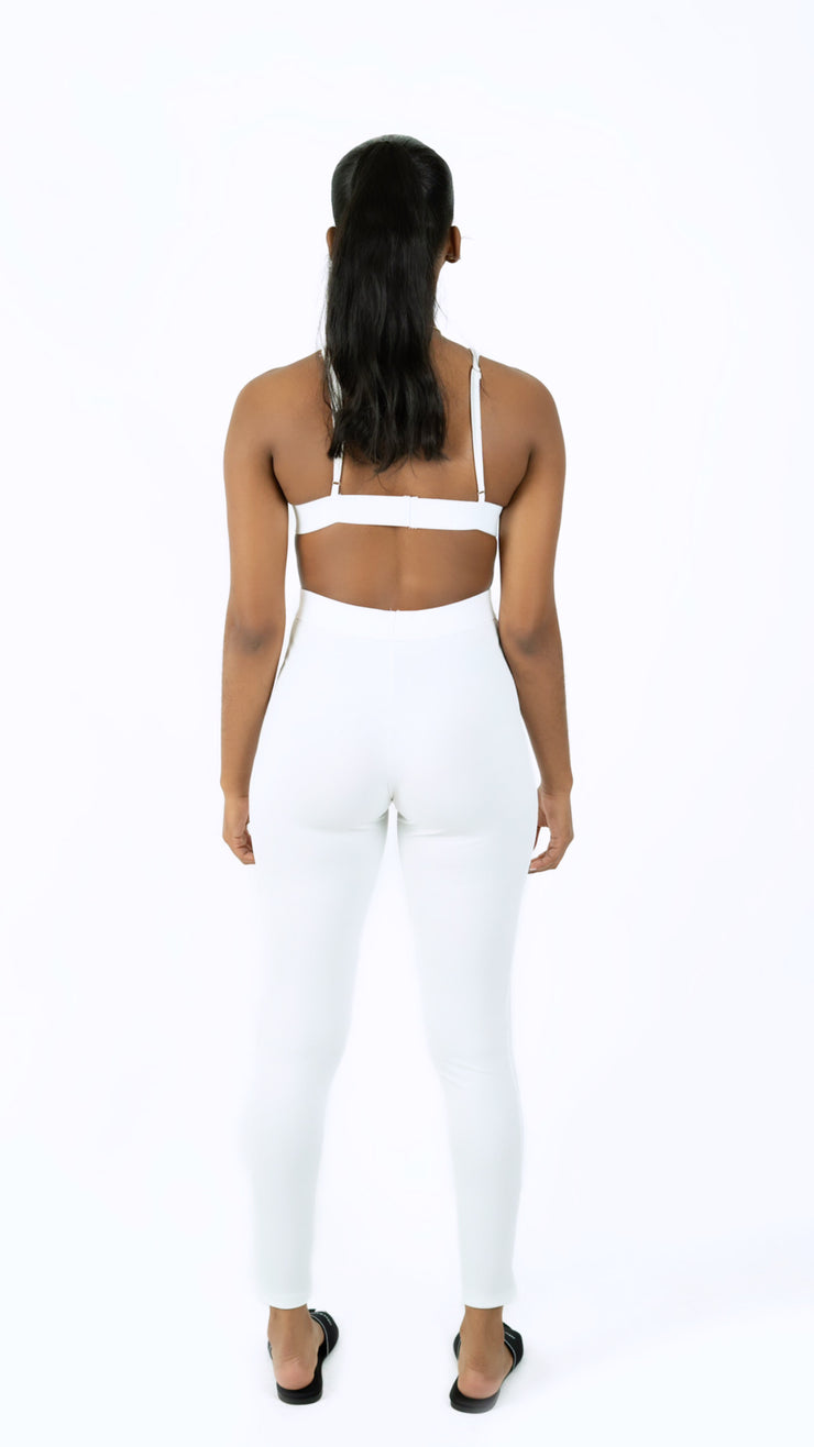 White 2 Piece Bra/Pants Set