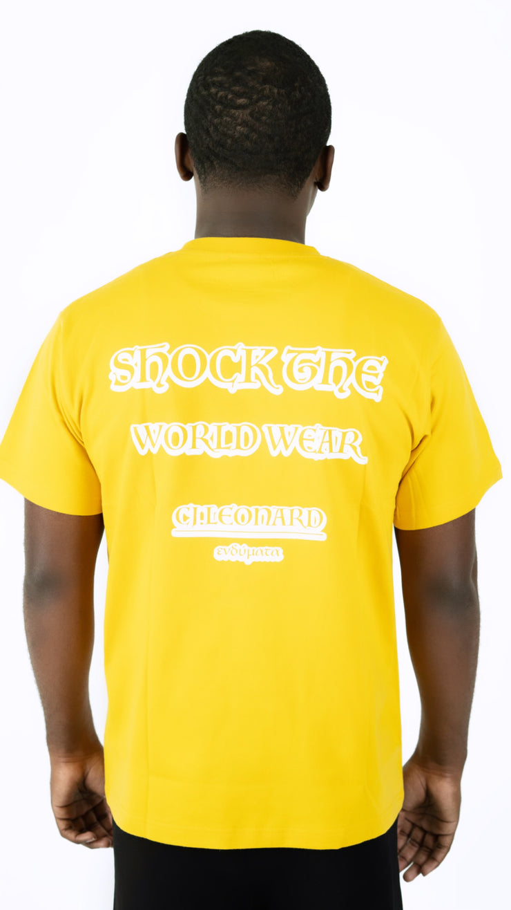 Yellow “Shock The World” Tee